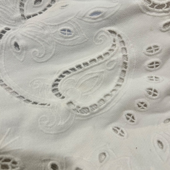 Johnny Was Dani Eyelet Paisley Sweatshirt L - Picture 15 of 15